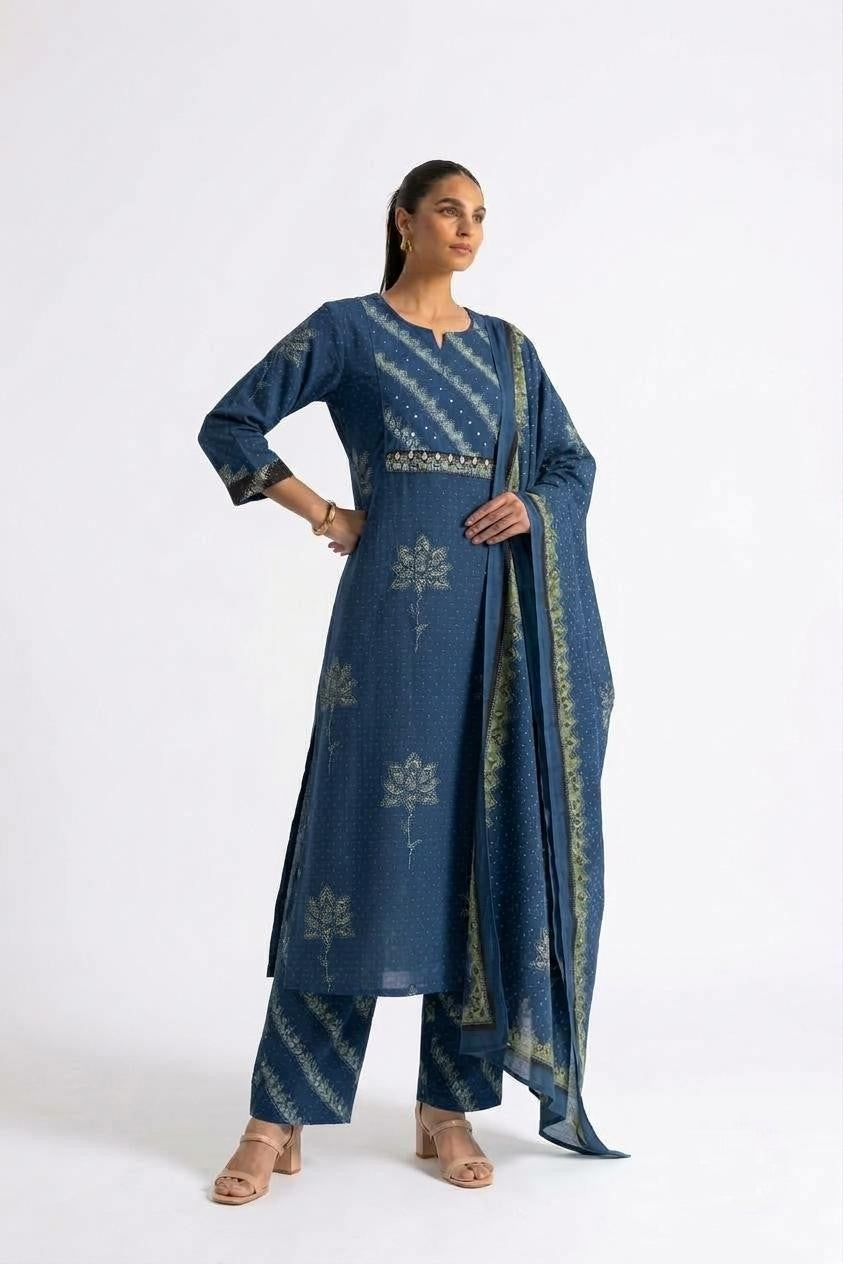 Pure Cotton Dupatta Set