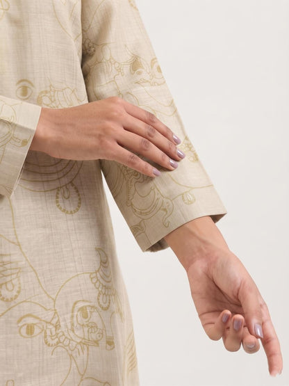 Printed Chanderi Dupatta Set CHS055