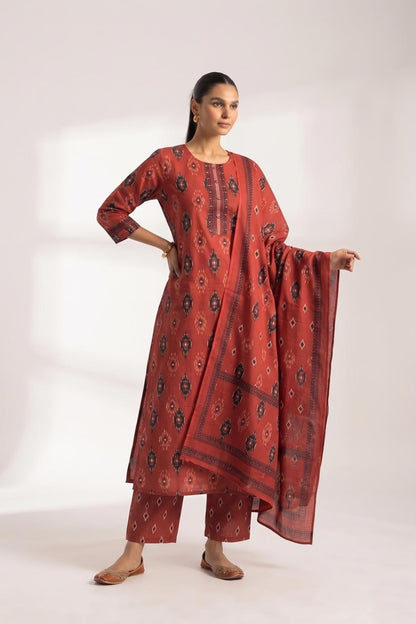 Printed Cotton Dupatta Set CS0400