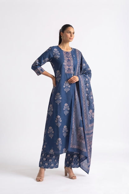 Printed Cotton Dupatta Set  CS0403