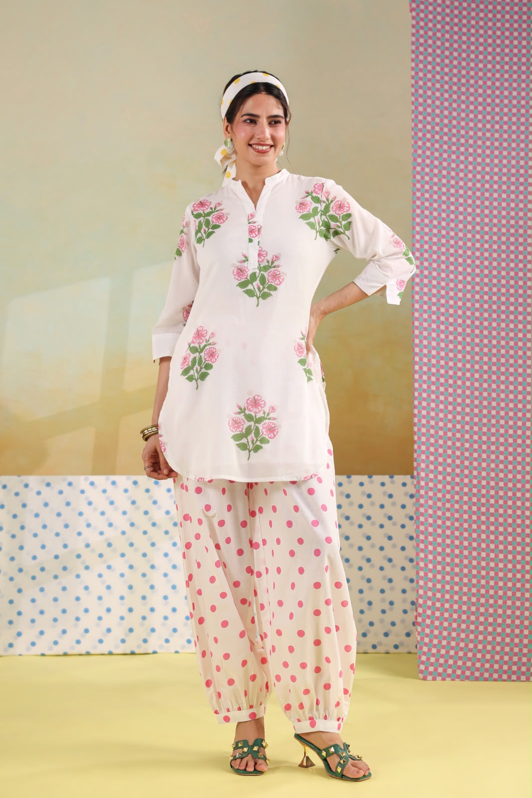 Premium Cotton Farsi pants cord set COS147