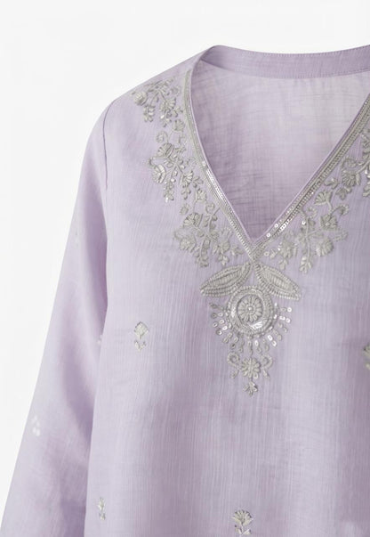 Soft Raw Silk With Inner Dupatta Set RS002
