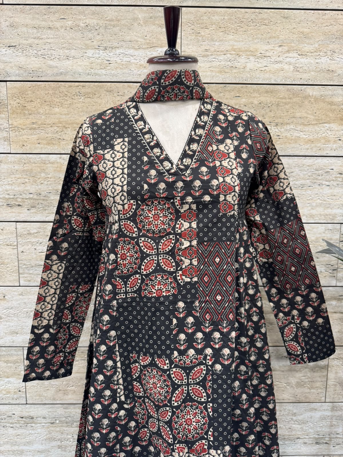 Printed A Line Dupatta Set In Cotton Fabric CS0412