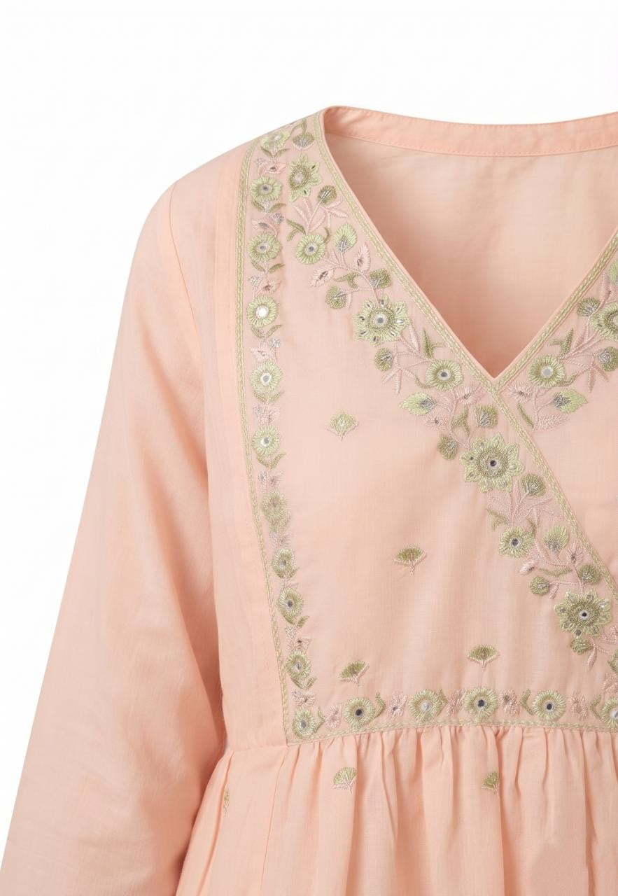 Embroidered Mul Cotton Dupatta Set MLC55