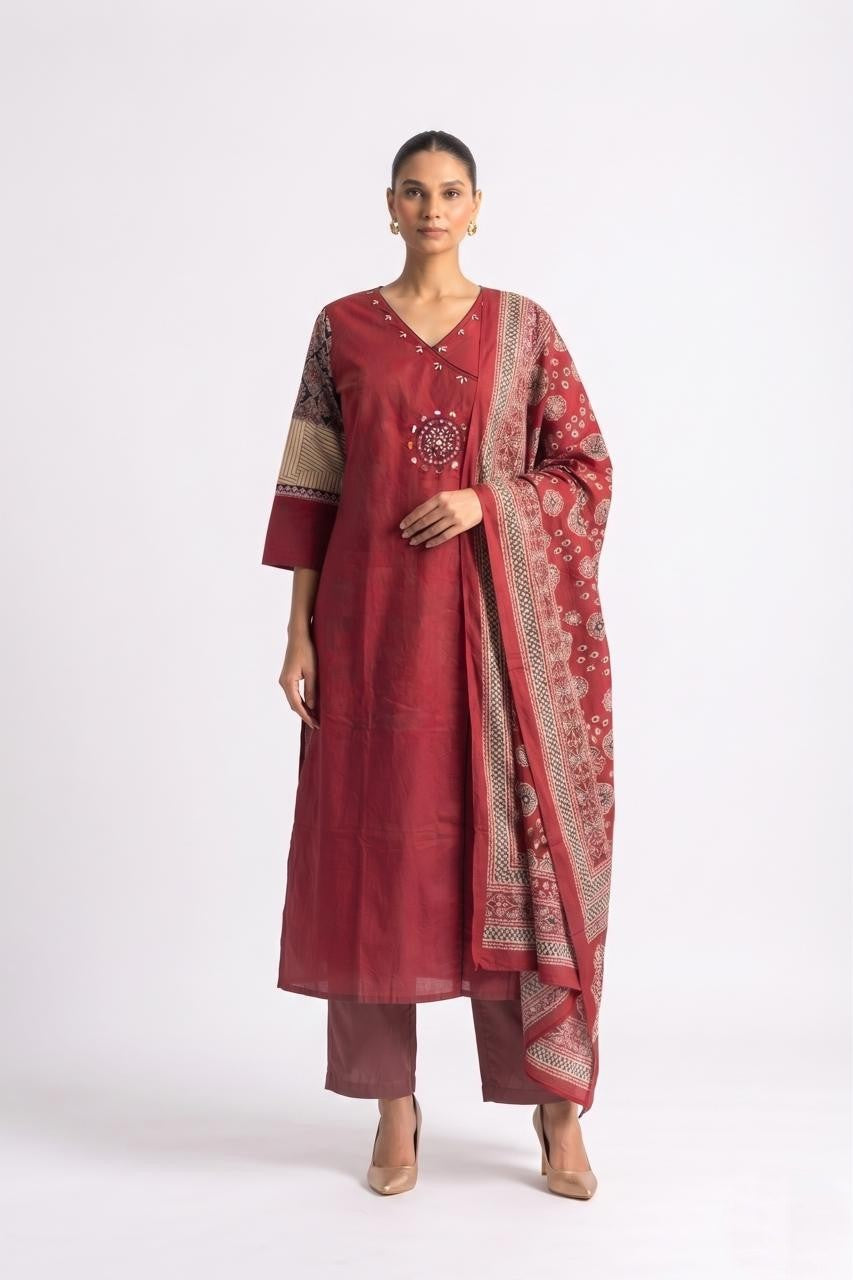 Pure Cotton Dupatta Set CS0411