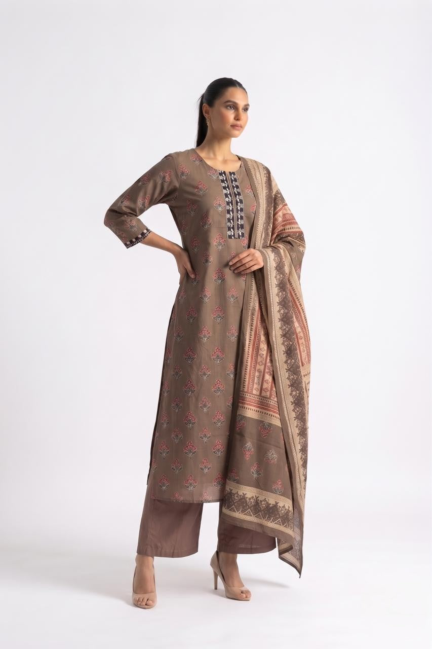 Printed Cotton Dupatta Set COS413