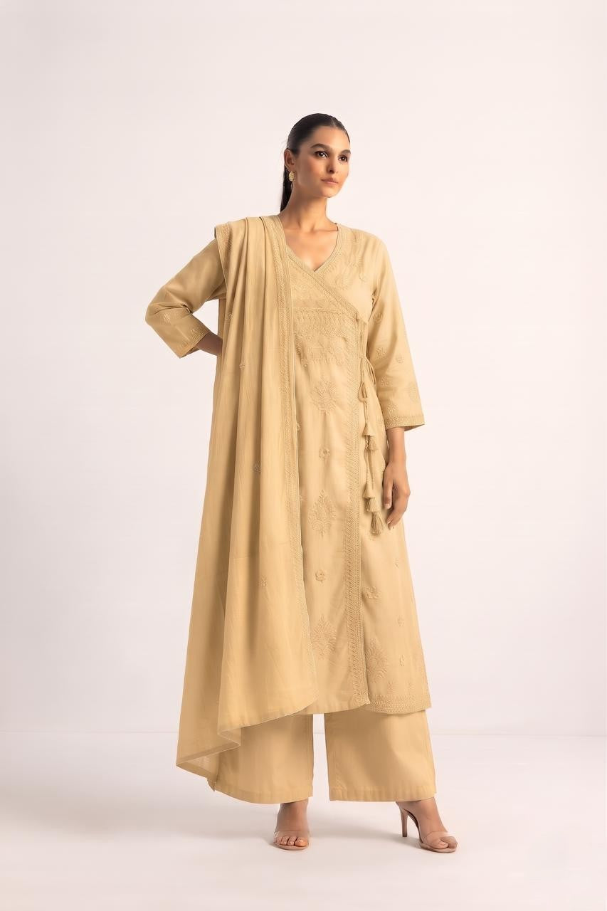 Embroidered Cotton Dupatta Set COS420
