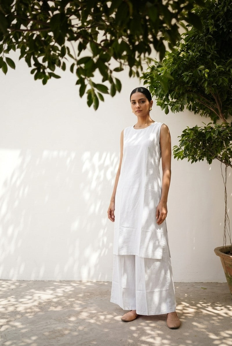 Pure Mul  Cotton Two Piece Set with inner PS0186