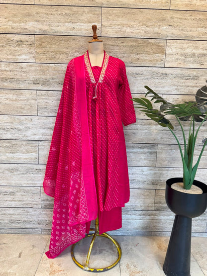 Pure cotton Three Piece Dupatta set CS0300