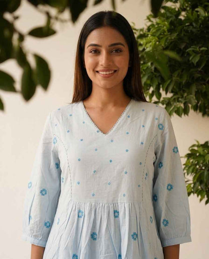 Pure Mul Cotton Two Piece Set with Inner
