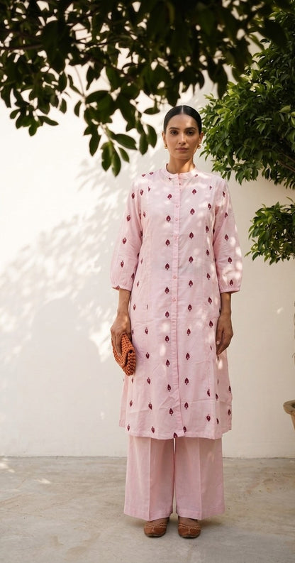 Pure Mul  Cotton Two Piece Set with inner PS0186