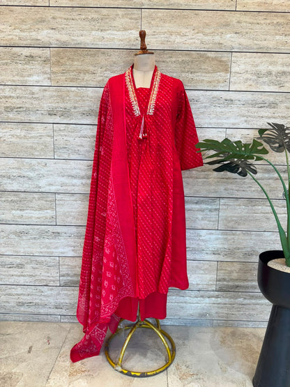 Pure cotton Three Piece Dupatta set CS0300